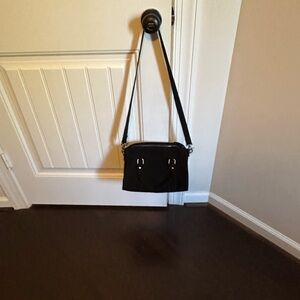 Suede Black Handbag